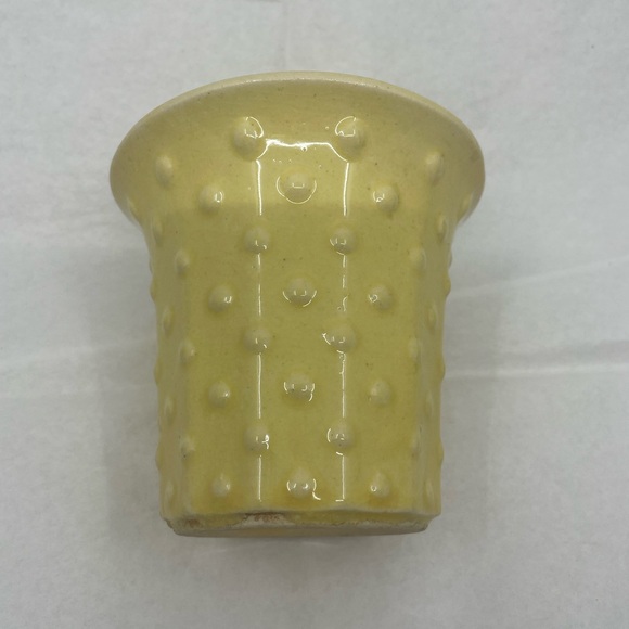 Nelson McCoy hobnail cream yellow 1930's USA 5” Diameter - Picture 2 of 16